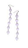 White Pearl String Earrings