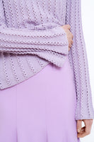 TRUONGII Lilac Flared Knit Pullover