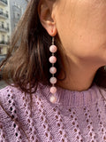 Rose Pearl String Earrings