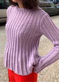 TRUONGII Lilac Flared Knit Pullover