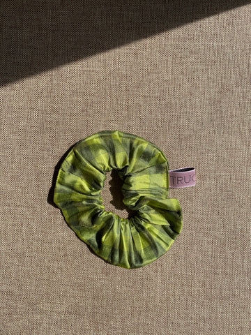TRUONGII Green Silk Scrunchie