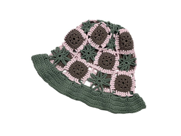 TRUONGII Crochet Hat Green and Brown