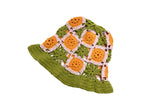 TRUONGII Crochet Hat Green and Orange