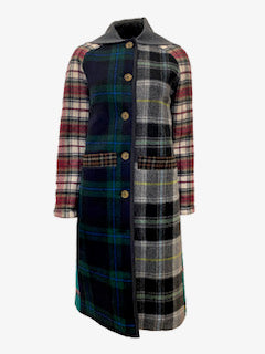 Patchwork reversible padded coat