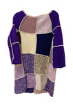 TRUONGII Purple Patchwork Knit Dress