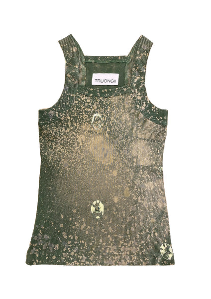 Tie Dye RIB TANK oliv