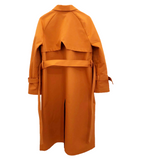 TRUONGII WAX Orange Trench Coat